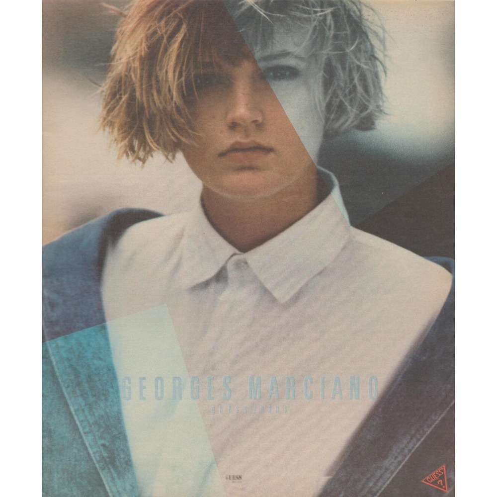 Vintage 1985 Georges Marciano Guess Jeans Print Ad Designer Denim 80s Fashion